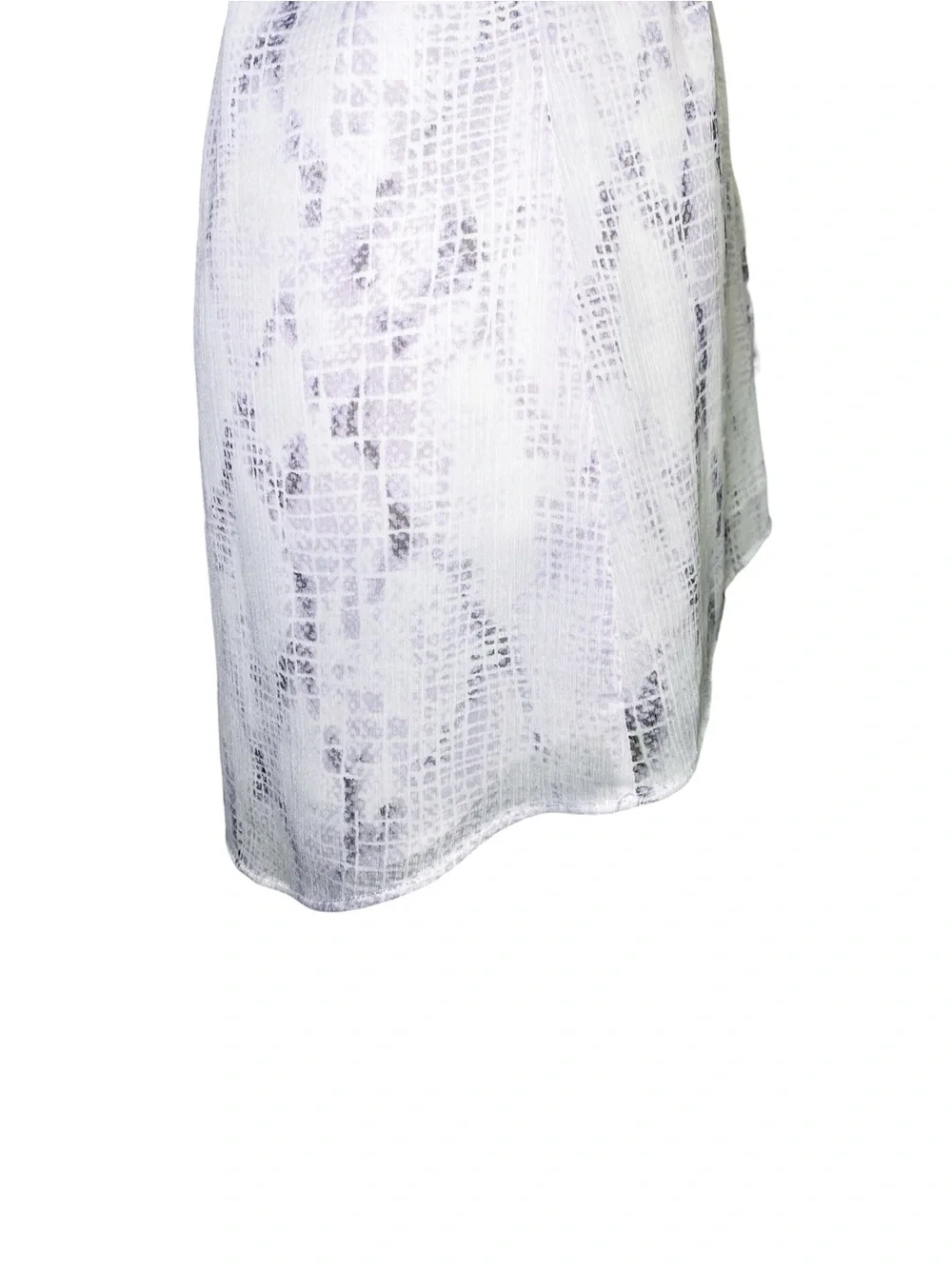 White House Black Market Lavender Snakeskin Halter Tie-Waist Blouse Size L - Picture 7 of 14